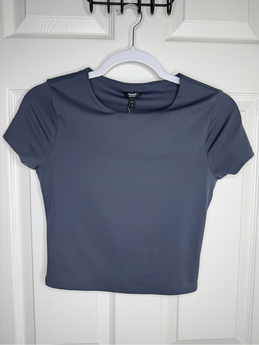 Express Body Contour High Compression Top Navy Blue NWT Size S